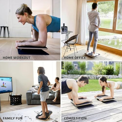 PRO Get fit Playing Games & Workouts; Plank & Balance Board with free iOS/Android App & 10 Games; Dynamic Abs & Core Fitness Training; Only 3 Minutes a Day.