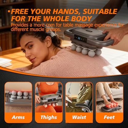 Massage Gun Deep Tissue with 16 Heads, 9 Modes & 9 Levels – Full Body Muscle Massager for Fascia, Electric Percussion Massager Gun for Muscles(Grey)