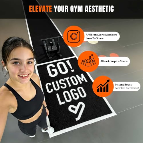 Yescom 4FTx50FT Indoor Gym Add-on Turf Runway for Sled Track HIFT Training - size: 0.6"H-4'x50'Elite(Add-on)