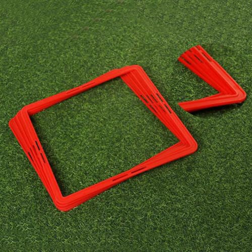 Yardwe 6pcs Square Agility Rings Speed Rings Youth Agility Footwork Training and Speed Hurdles Ladder Fitness Equipment Sport Workout Home Gym