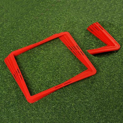 Yardwe 6pcs Square Agility Rings Speed Rings Youth Agility Footwork Training and Speed Hurdles Ladder Fitness Equipment Sport Workout Home Gym