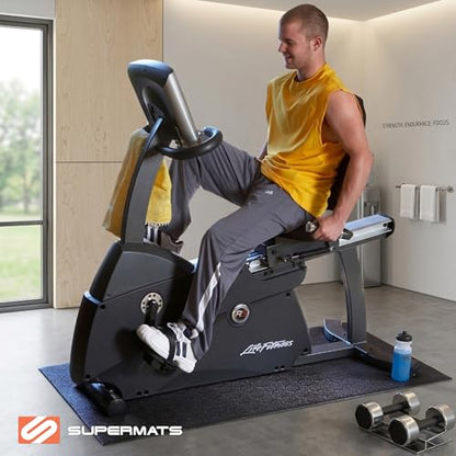 SuperMats Made in U.S.A. for Indoor Cycles Recumbent Bikes Upright Exercise Bikes and Steppers