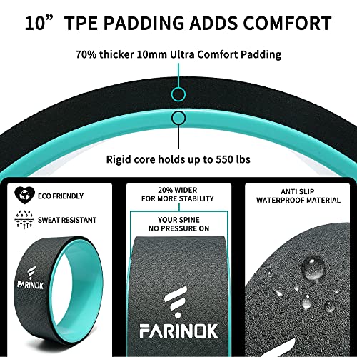 Yoga Wheel for Back Pain Relief, Back Roller Wheel with Extra Cushion, Wider & Thickest Foam, Stretches and Strengthens Core Muscles - style: SINGLE 13''