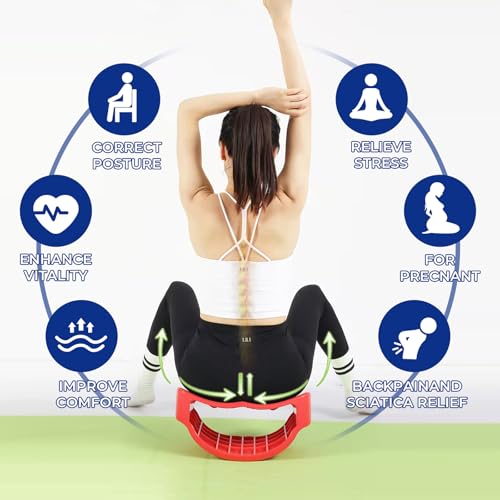 Relieve Back Pain with Back Stretcher & Back Cracker, Plus a Pelvic Floor Trainer & Pelvic Floor Exercise Devices in One–Spine Decompression, Scoliosis Posture Corrector, Lower Back Stretcher for Home