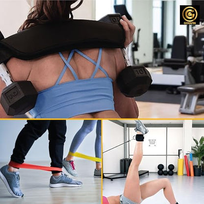 Hip Thrust Belt & Ankle Resistance Bands Set for Women – Glute Workout Kit with Padded Belt, Adjustable Ankle Straps & 5 Loop Bands – Booty Training Equipment for Home or Gym