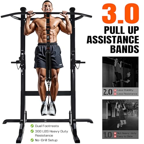 Pull Up Assistance Bands, Resistance Bands with Handles, Heavy Duty Pull Up Bands for Home Gym, Height Adjustable Chin Up Bar Assist Bands for Arm, Back, Strength Training Workout Equipment