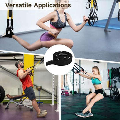Door Anchor Strap for Resistance Bands, Multi Point Door Exercise Anchor with 5 Fixed Loops, Portable Gym Attachment, Home Workout Equipment for Pulls, Flys, Kicks, and Presses