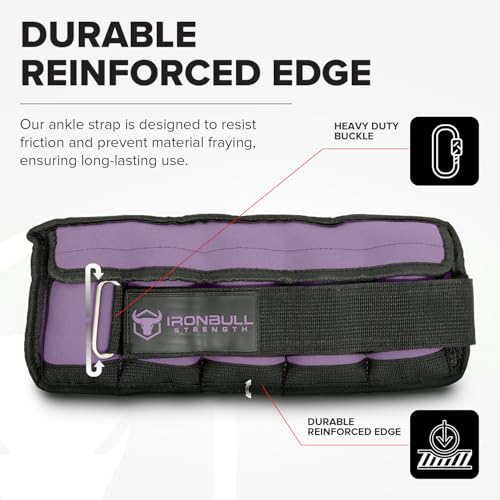 Adjustable Ankle Weights (10lbs/Pair) - Weighted Ankle Weight for Walking, Gym and Exercise - 2, 4, 6, 8, 10 LB Leg Weight Set with Straps for Women and Men - 1-5 lbs Each Ankle Adjustable for Weight Lifting