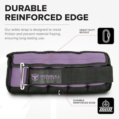 Adjustable Ankle Weights (10lbs/Pair) - Weighted Ankle Weight for Walking, Gym and Exercise - 2, 4, 6, 8, 10 LB Leg Weight Set with Straps for Women and Men - 1-5 lbs Each Ankle Adjustable for Weight Lifting