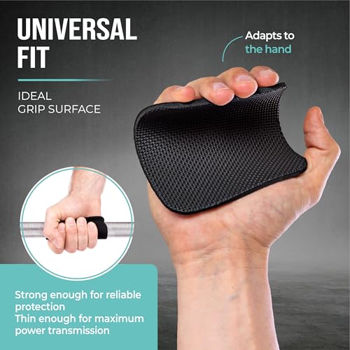 PULLUP & DIP Neoprene Grip Pads for Weightlifting [Set of 4], Workout Pads, The Alternative to Gym Workout Gloves, Gym Pads for Weightlifting & Calisthenics, No More Sweaty Gym Gloves