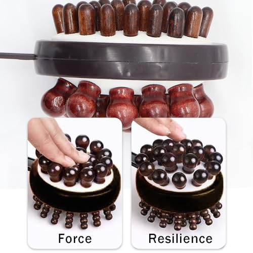 Body Massage Hammer,Telescoping Meridians Back Knock Massager,Detachable Heads Back Scratcher,Portable Gua Sha Massage Relaxing Tool