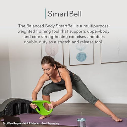 Balanced Body SmartBell Ergonomic Two-Handed Pilates Exercise Weight, Pilates Dumbbell, Exercise Equipment for Home Gym or Pilates Studio Use - color: Green
