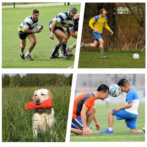 TNZMART 4.9FT Training Agility Poles Detachable Soccer Training Sticks Multi-Purpose Slalom Boundary Poles with Rubber Bases - style: Pack of 6