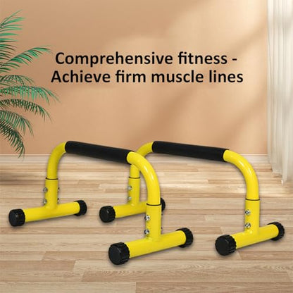 2X Steel Workout Stands for Various Exercises Including L Sit and Handstand Training Portable Dip Station
