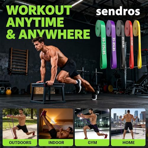 Resistance Bands, Pull Up Resistance Bands, Men's and Women's Fitness Training Bands, Suitable for Stretching, Training, and Physical Therapy - color: Multicolor (5-175LBS)