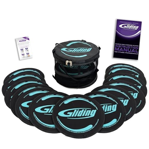 Gliding Studio Pack, Exercise Sliders in Bulk: 12 Pairs for Hardwood Floors