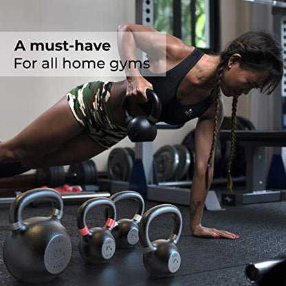Kettlebell Made for CrossFit & Gym Workouts - Real Cast Iron for Strength Training by Nordic Lifting
