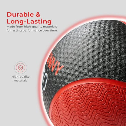 Sunny Health & Fitness Medicine Ball with Premium Dual Textured Grip - size: 4 LB