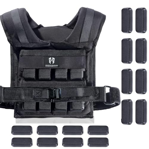 40 lbs Vest - 40 lb Weighted Vest - Adjustable Mens Weighted Vest 40 lbs with iron weights. Tone fitness 40 pound weight vest for men, for women 40lb. Walking, running, rucking. Strength Training Exercise - Workout vest