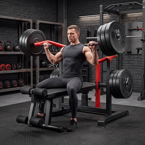 BARWING 3-in-1 Adjustable Bench Press (Flat/Incline/Decline), Independent Press Arms, 1900 LBS Weight Capacity, Foldable Home Gym Equipment for Chest, Abs & Shoulder Workouts