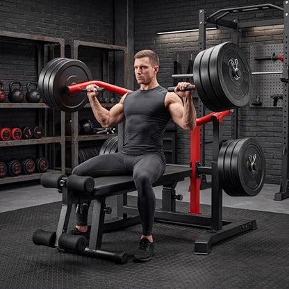 BARWING 3-in-1 Adjustable Bench Press (Flat/Incline/Decline), Independent Press Arms, 1900 LBS Weight Capacity, Foldable Home Gym Equipment for Chest, Abs & Shoulder Workouts