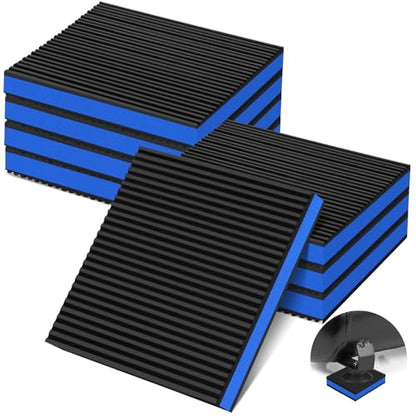 8 Pack Anti Vibration Pads for Washing Machine 6"x6"x7/8", Sound Isolation Vibrating Pad Ribbed Rubber Damping Mat EVA Center for Air Compressors, Conditioner, Treadmill, HVAC Washer Dryer