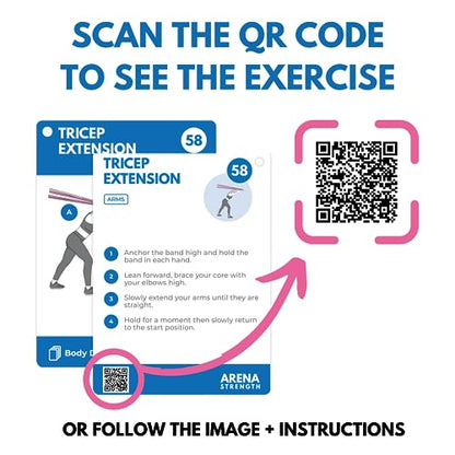 Workout Cards - Instructional Fitness Deck for Booty Band Workouts, Beginner Fitness Guide for Resistance Band Training Exercises at Home. Includes Workout Routines.