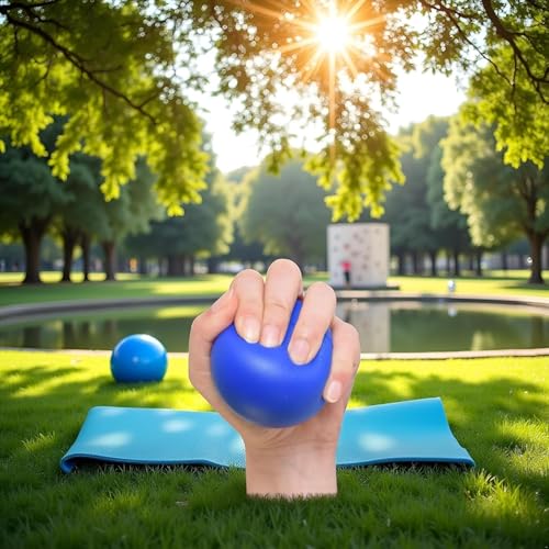 Hand Exercise Grip Ball, Blue Finger Strengthener, Wrist and Hand Training Tool for Sports and Fitness