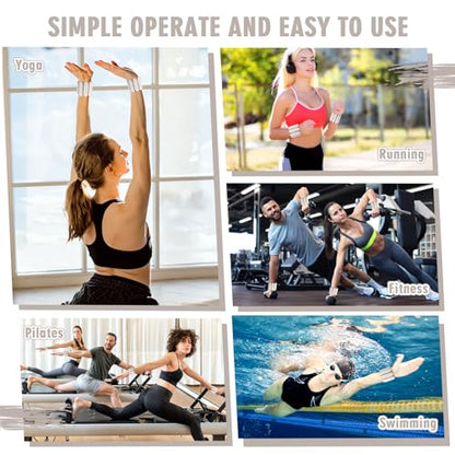 Wrist Weights - 1 Pair (1 lb Each) | Adjustable Wearable Wrist Ankle Weights, Silicone Wrist Bangles Leg and Arm Weights for Women | Yoga, Dance, Pilates, Swimming, Walking and Gym