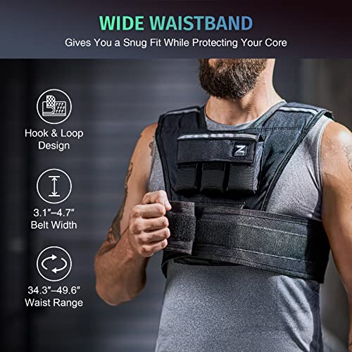 ZELUS Weighted Vest with Adjustable Weights for Home Workouts - color: 23lb Iron Bar