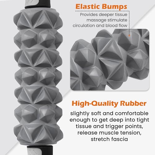 KITWILD Muscle Roller Stick, Massage Roller Stick for Athletes, Body Massage Stick for Muscles Deep Tissue, Muscle Relaxation Roller for Physical Therapy, Myofascial Release, and Yoga Therapy