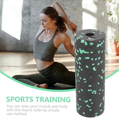 Toyvian Compact Foam Roller Column for Muscle Relaxation, Small Hollow Fitness Massager, Portable Green Sports Exercise Therapy Tool for Home and Travel