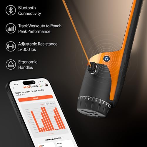 MAXPRO Fitness: Cable Home Gym | Smart Connect - color: Sport Orange