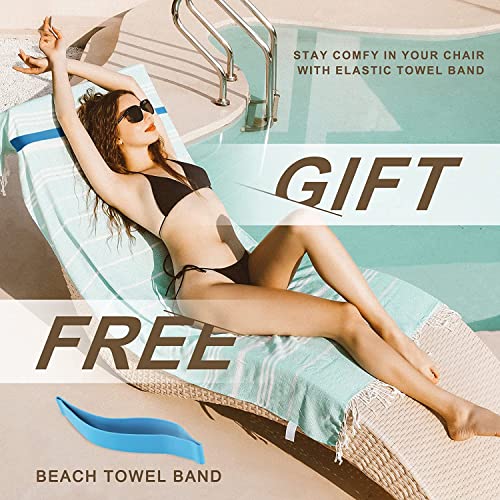 6 Packs Turkish Beach Towel Bathroom Bath Towels Set Bulk Soft Cotton Extra Large Sand Resistant Fast Drying Compact Packable Lightweight Sandrpoof Repellent Anti Repels Foldable Chamois