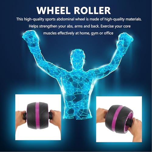 KICHOUSE Ab Roller Wheel Automatic Rebound Abs Fitness Roller Wheel Core Trainer for Home Workout Abdominal Exercise and Slimming Men Women