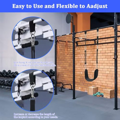 Fitness Pulley Cable Attachments, Tricep Extension Strap Cable Attachments Straps Cable Pulley System Accessories Home Gym Fitness Strap for Greater Range of Motion (Straps)