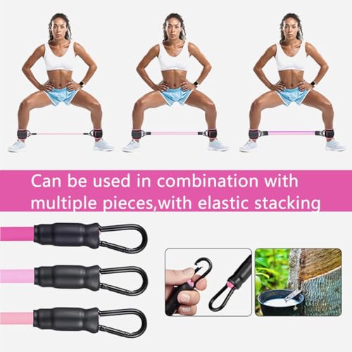Ankle Resistance Bands with Cuffs Set, Ankle Bands for Working Out, Exercise Bands for Legs and Butt, Workout Equipment for Fitness Training, Ankle Straps for Women