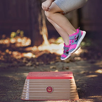 WOD Toys® Plyo Box Mini - Safe, Durable Jump Plyometric Box Toy for Kids Fitness Participation - Kid Gym Workout and Exercise Equipment for Toddlers and Children