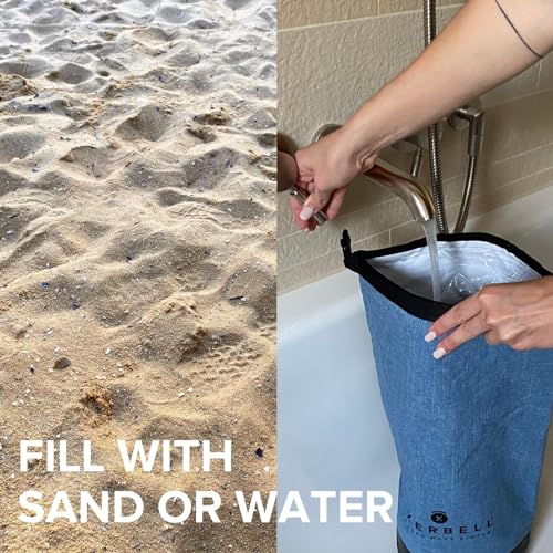 Foldable Adjustable Kettlebell 4-30lbs – Portable Water Sandbag Functional Strength Tool – Soft Floor-Friendly Mobility Gear for Home Gym Travel – Leak-Resistant Load with Internal Scale - color: Ocean Blue