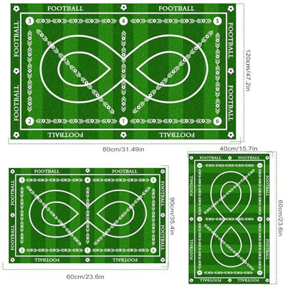 Different Sizes Soccer Training Mat with 8 Design, Non Slip Agility and Dribbling Mat for Ball Control Drills, Portable Indoor Outdoor Use