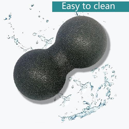 Hard Peanut Massage Ball - Double Ball for Trigger Point Therapy, Myofascial Release, Deep Tissue Fitness Massage & Relax Tight Muscles, Peanut Ball 16cm & Trigger Point Massage Ball 8cm (B)