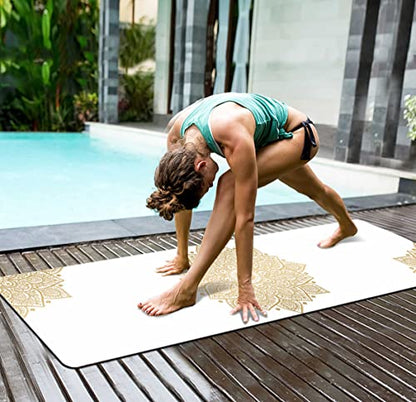 nuveti Yoga Mat Print Extra Thick TPE Non Slip Fitness Exercise Mat with Carrying Bag,72"x24" Extra Thick 6MM Exercise & Workout Mat for Yoga, Pilates Fitness and Floor Exercises