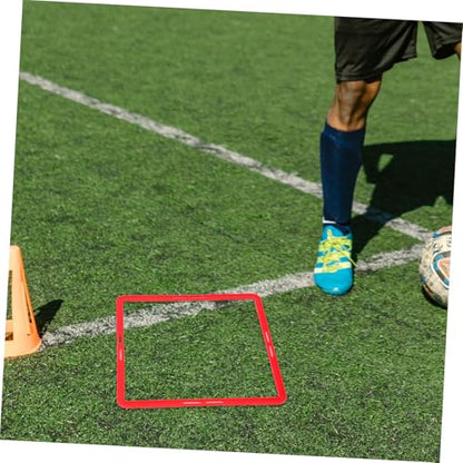 6pcs Portable Football Training Agility Rings Multi Function Speed Exercise Equipment for Soccer Training Lawn Drills and Player Flexibility