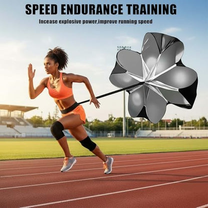 Running Speed Training, 56 inch Speed Drills Resistance Parachute Running Sprint Chute Soccer Football Sport Speed Training