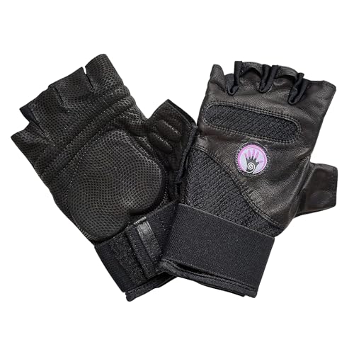 Fitness Fingerless Gloves for Men & Women | Medium Black Weight Lifting Glove with Ergonomic Gel Pad Wrist Support, Non-Slip Grip, Comfortable Workout Glove for Gym Exercise & Training - size: Medium