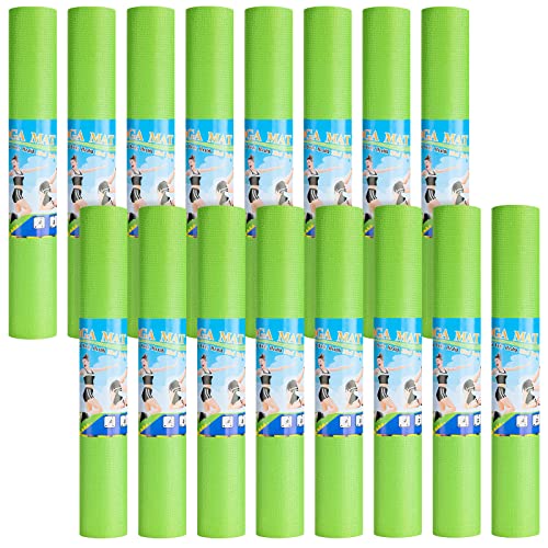 3 mm Thick Yoga Mat Bulk, Non Slip Exercise Workout Fitness Pad for Women Men, Gym Home Yoga Pilates, Easy to Clean, Sturdy PVC