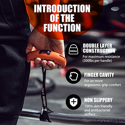 MOST Neutral Grip Pull Up Handles for Home Gym Workout, Ergonomic Pull Up Grips with Non-Slip for T-bar Row