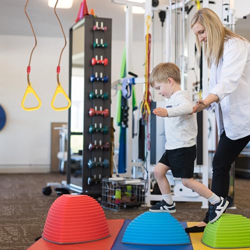 DECHOUS Exercise Rings with Straps for Indoor Training 120kg Loadable
