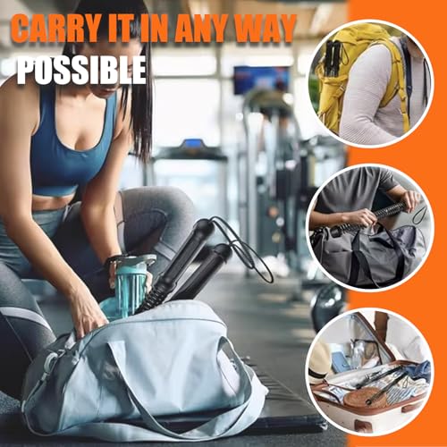 RunBaiNianCordless Battle Rope 2 Pack | Heavy Portable Training Rope for HIIT Cardio and Strength Training Home Gym Equipment for Men and Women