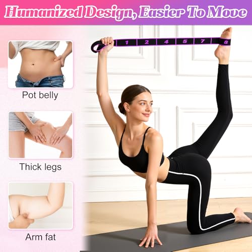 3PCS Fitness Resistance Band for Stretching and Yoga, 8-Section Numbered Elastic Resistance Band | Fitness Band with Clear Markings for Yoga, Stretching, Pilates - color: 3pcsA-Red*Black*Blue*